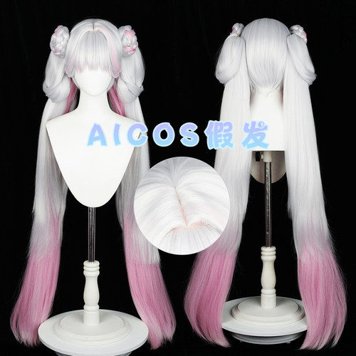 AICOS鸣潮桃夭灼灼cos假发
