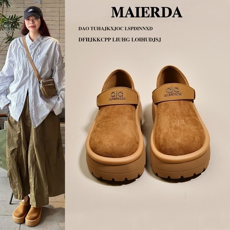 厚底松糕增高两穿全包勃肯鞋女2025新款秋季乐福鞋一脚蹬博肯单鞋,女鞋,勃肯鞋/软木鞋,淘宝优惠券,粉丝福利购,淘宝优惠卷