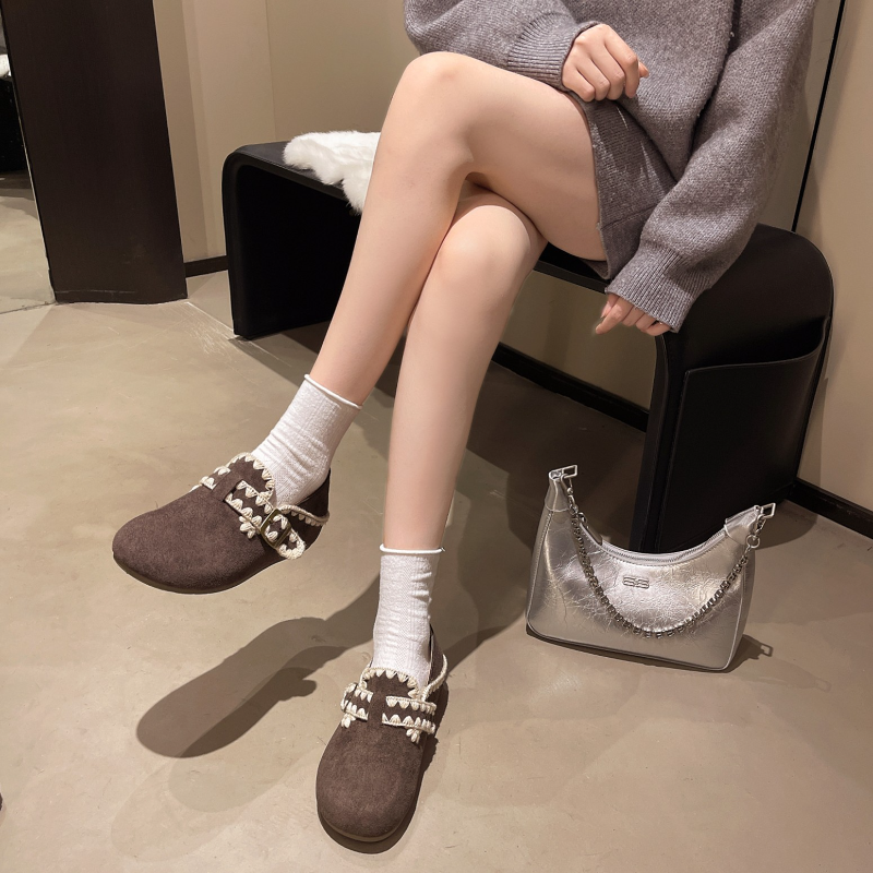 复古内增高勃肯包头半拖鞋女外穿2025新款秋季配裙子懒人博肯半托