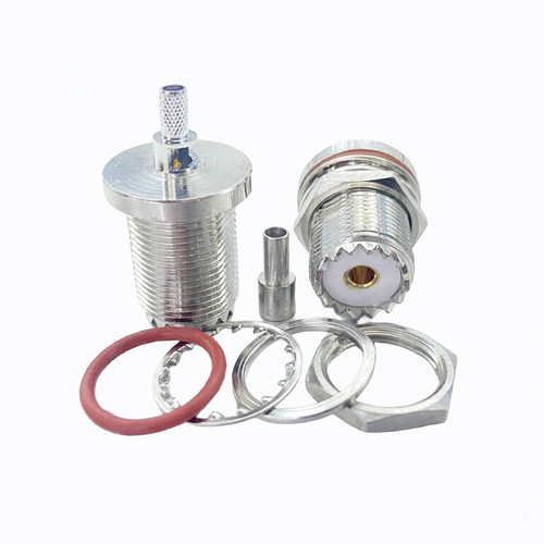 射频头UHF-C-KY-3 M母防水型接线头UHF母-3接RG142线