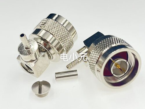 全铜射频连接器N-C-JW-1.5 N/L16公弯式压接50-1.5/RG316/RG174线