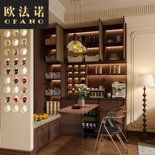 全屋定制法式中古风餐边柜卡座全屋空间整装定制工厂定做