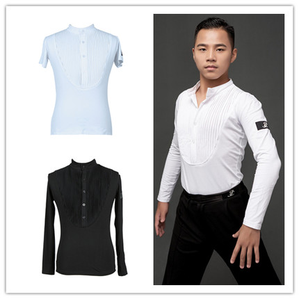 佳成舞服夏季新款JC拉丁练习服练功服成人男上衣比赛透气棉质 326