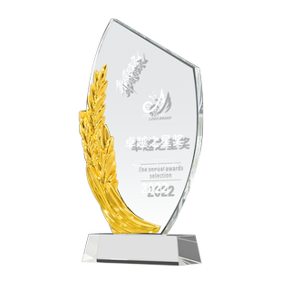 创意奖杯定制金属水晶高档大气销售冠军颁优秀员工奖年会奖牌定做
