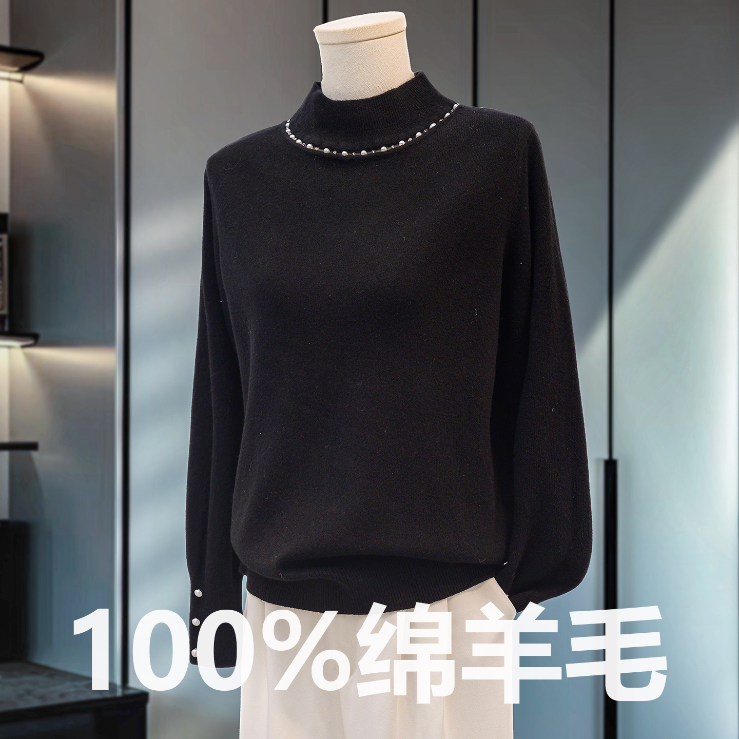 中老年人冬装新款毛衣妈妈装羊绒针织开衫上衣服加厚保暖羊毛衫女