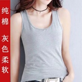无袖 纯棉运动吊带背心女修身 上衣 韩版 胖mm内搭夏季 显瘦打底衫 大码