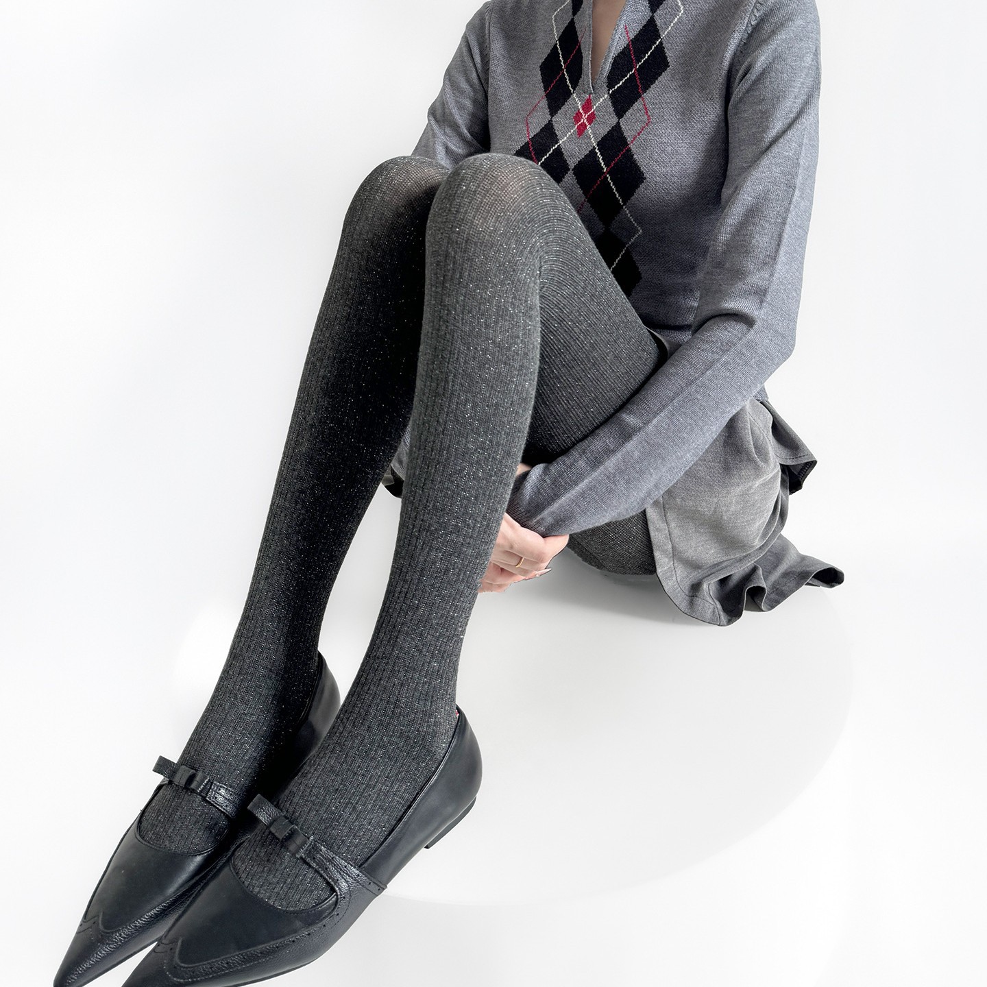 秋冬miu银丝细闪竖纹打底袜裤黑色亮丝纯欲显瘦珠光美腿裤袜春秋