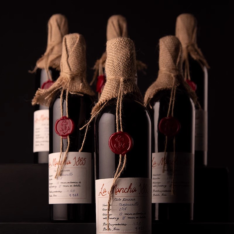 WINEBOSS 西班牙进口红酒 15度蜡封干红葡萄酒红酒整箱6支装750ml