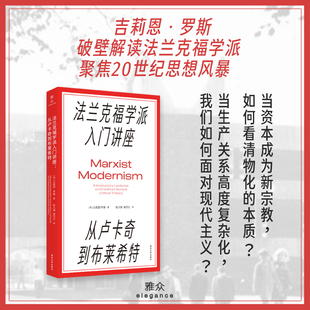 法兰克福学派入门讲座:从卢卡奇到布莱希特 吉莉恩·罗斯 著 雅众