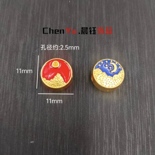 复古滴油沙金饰品日月星辰隔珠diy手工串珠配件配手链手项链材料