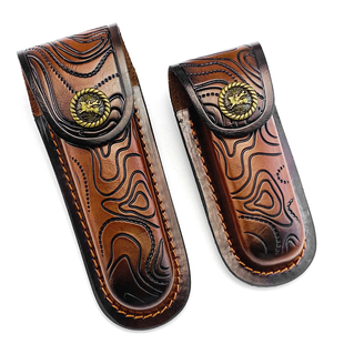 折叠刀牛皮刀套 通用头层刀鞘 瑞士军刀套 折刀皮鞘定制真皮刀套