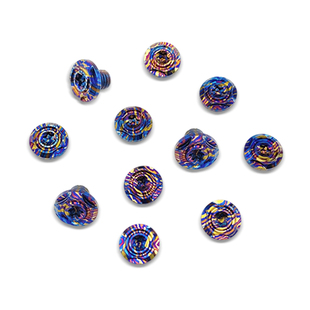 M4钛马平头梅花螺丝钉 T10刀柄钛大马士革钉 折刀DIY主轴螺丝