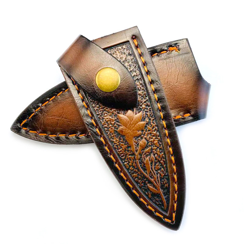 刀鞘/皮套 头层牛皮刀套 皮鞘 刀裤子 户外小直刀套 牛皮刀套刀鞘