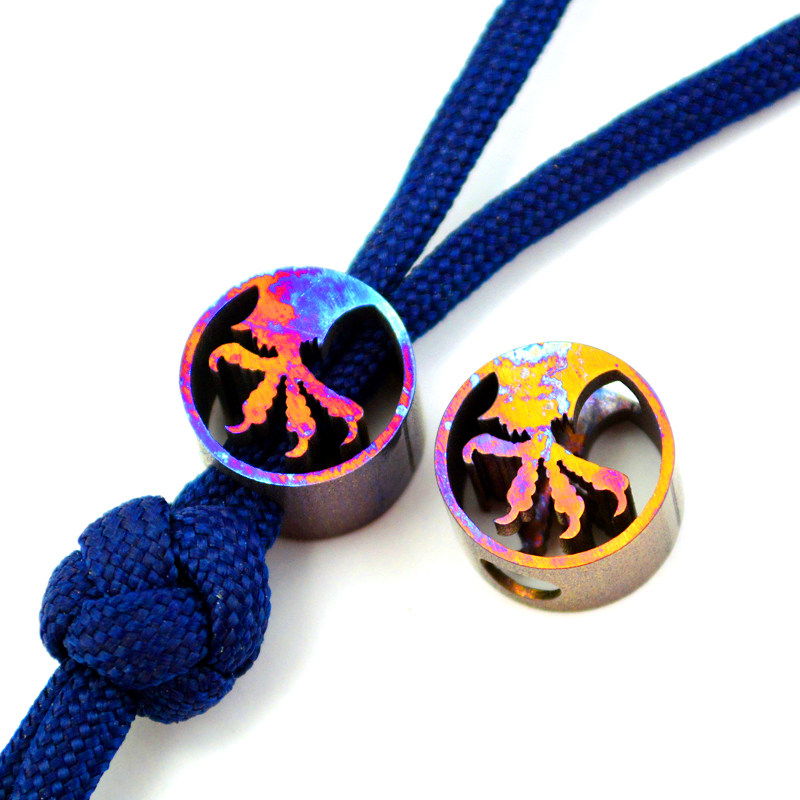 多用工具tc4烤蓝伞绳坠挂扣