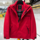 一衣三穿 红色连帽可脱卸内胆羽绒服男三合一可拆卸冲锋衣外套