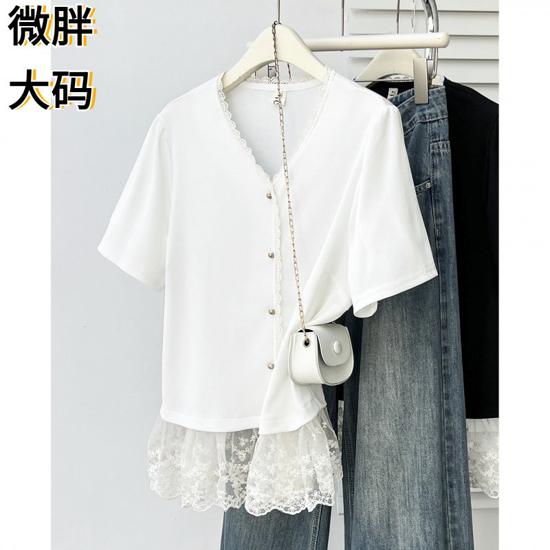 200斤胖妹妹夏季新款时尚气质下