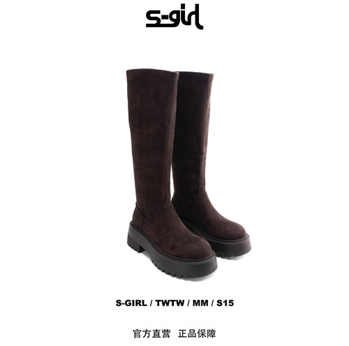 SGIRL TWTW【VV-48】2025年秋季超软厚底高筒靴显瘦百搭弹力靴