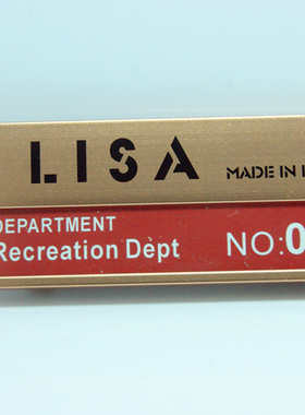 LISA韩国服饰 玫瑰金胸牌定制,服装工牌制作,服装胸牌 高档个性