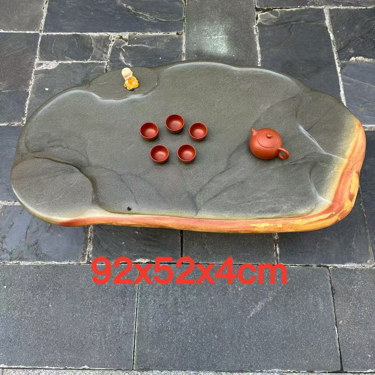 端石茶盘厂家绿端简易平板起墩层次家用客厅摆件茶台茶海高档大气