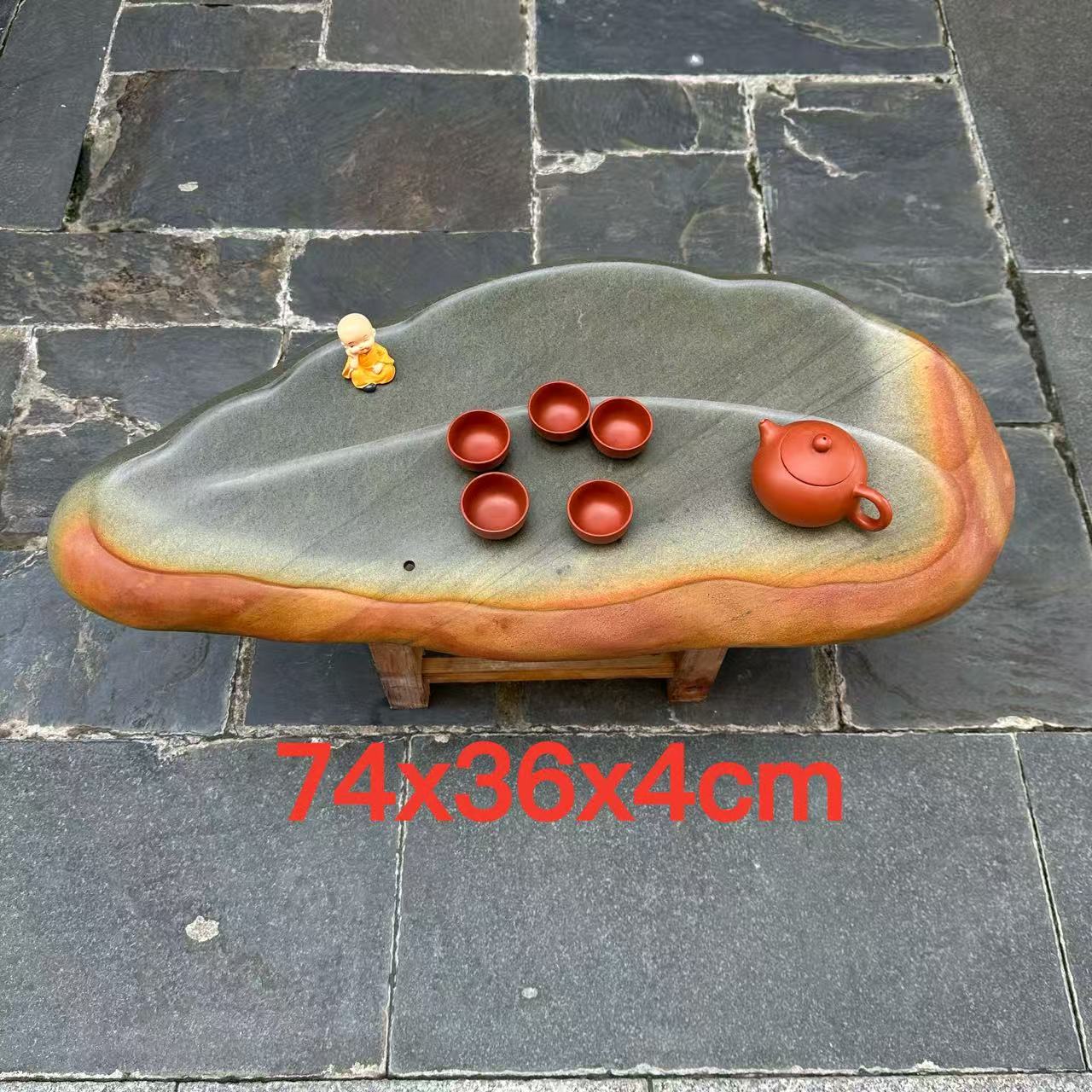 厂家端砚茶盘绿端简约时尚风客厅办公室创意新奇复古式茶台茶海