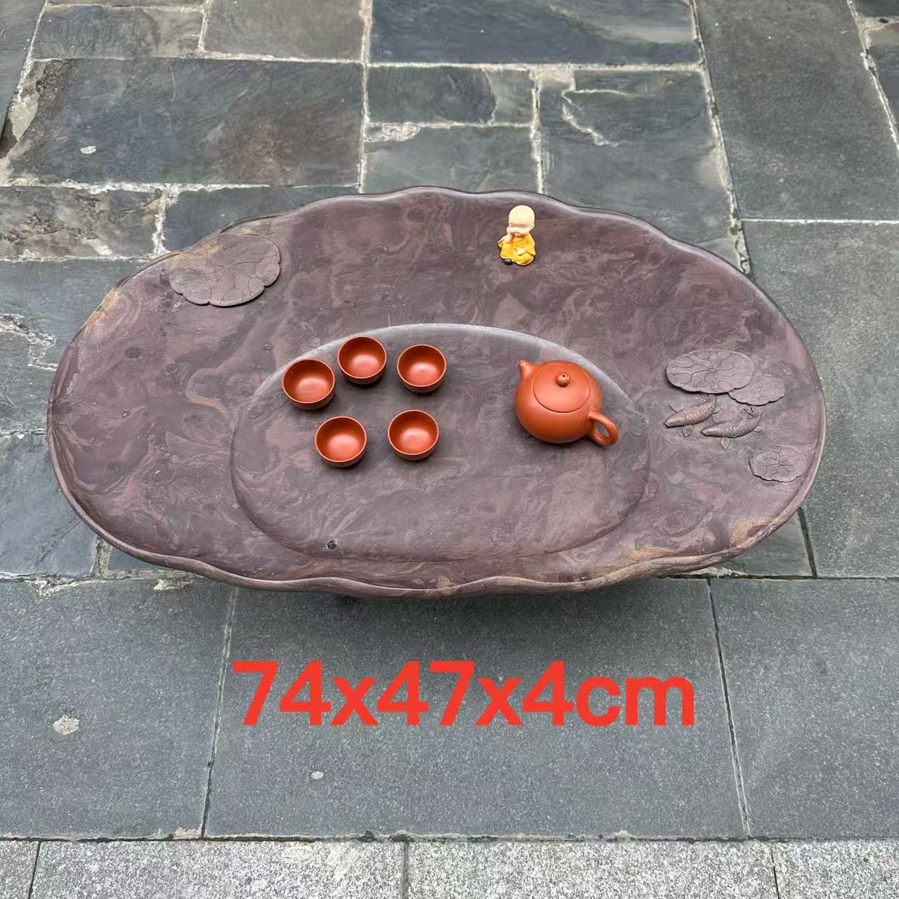 肇庆厂家端砚茶盘天然宋坑创意新奇实用客厅茶桌茶台简易手工孤品