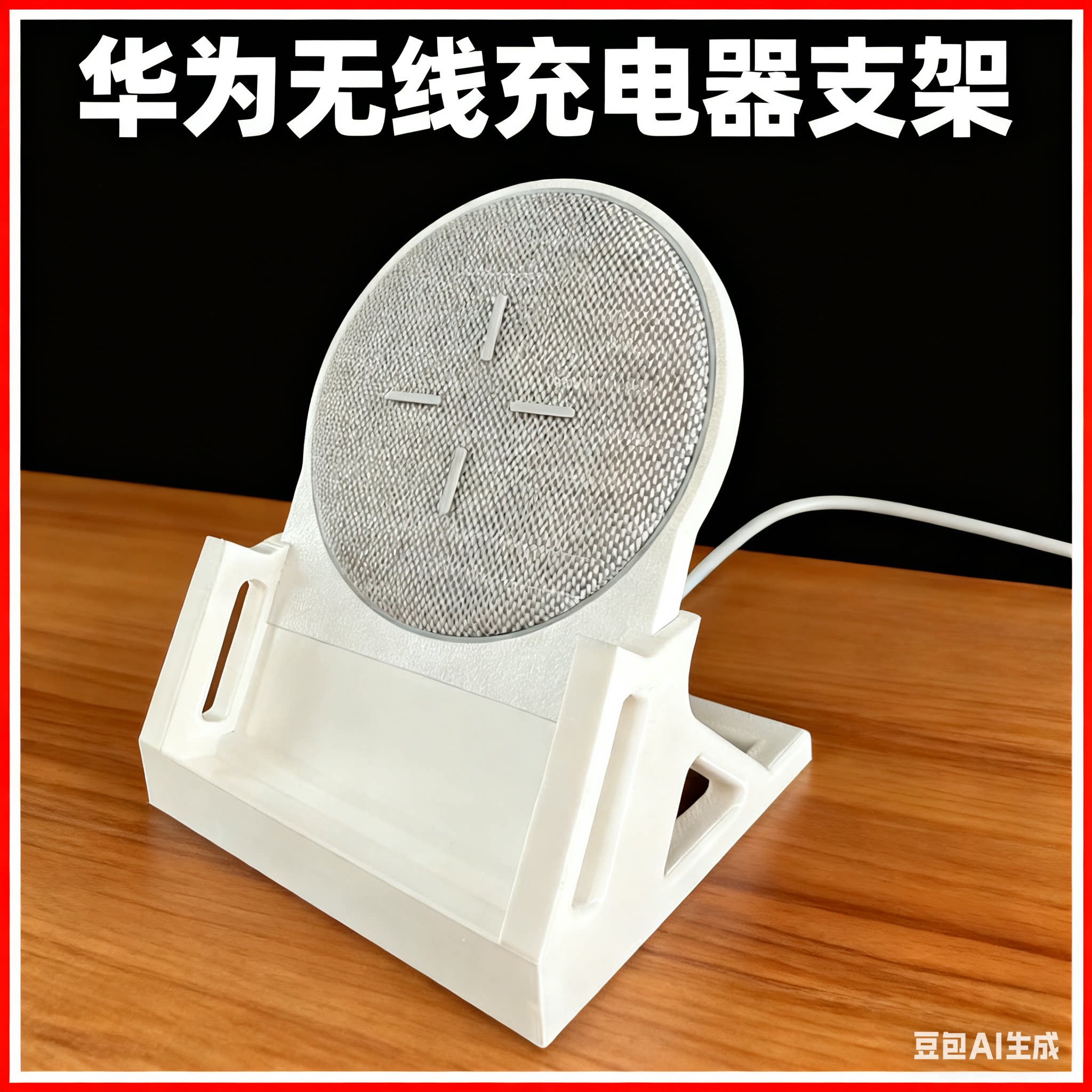 华为cp61cp60红米30w无线充电器专用立式支架3D打印原创设计桌搭