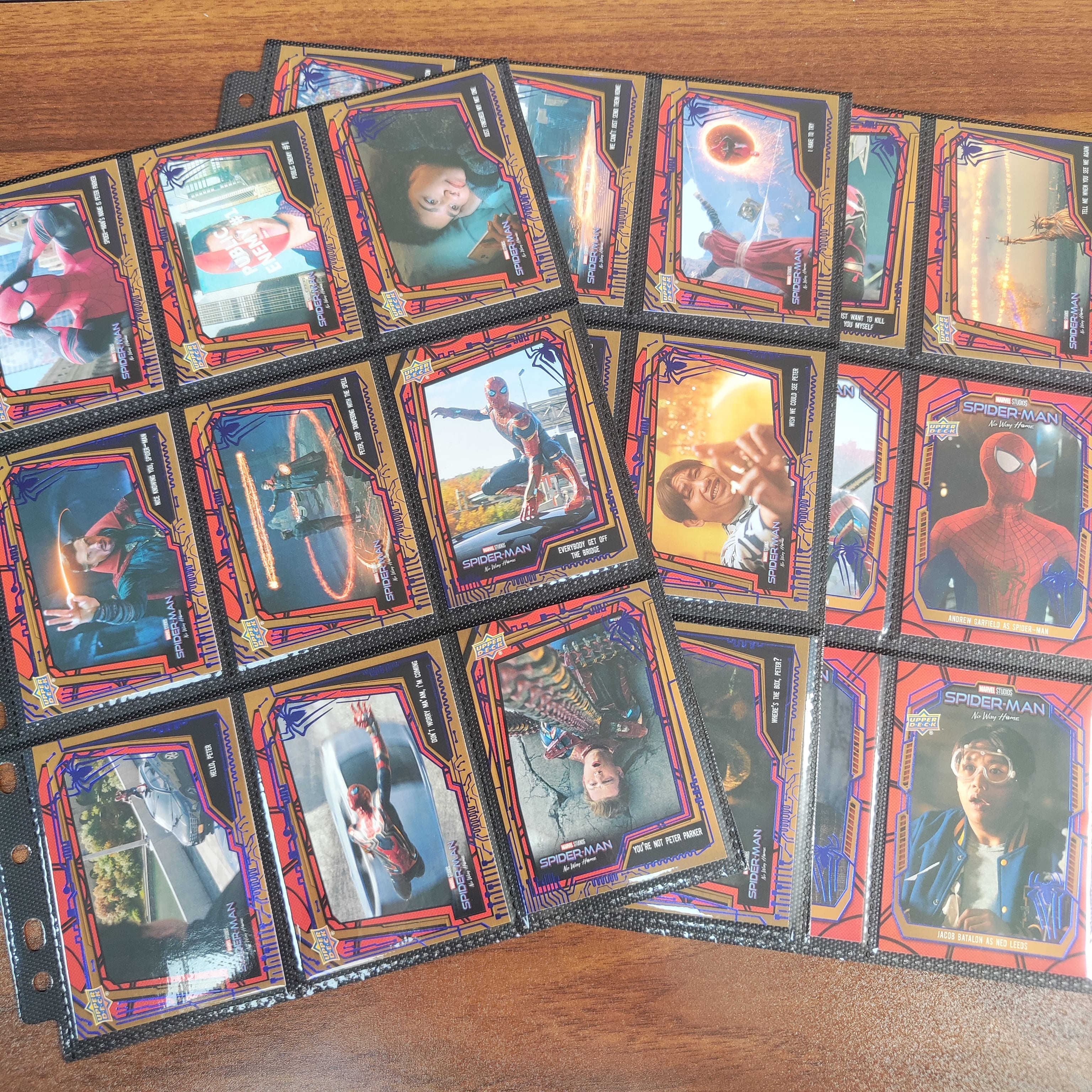 2023ud漫威英雄无归蜘蛛侠蓝平行1-50套卡50张赠卡页男生礼物