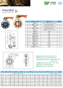 16C 全衬防腐防酸蝶阀DN40 手柄法兰蝶阀D341F46 衬氟涡轮 DN400