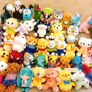 批抓机娃娃公仔婚庆抛撒35-40厘米毛绒玩具定制logo热转印剪刀机