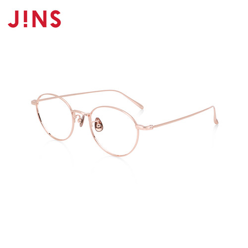 JINS时尚圆形钛框近视眼镜