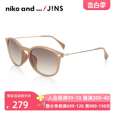 JINS睛姿niko and女士TR90轻量圆框太阳镜防紫外线LRF20S151