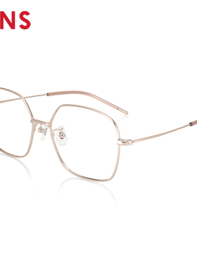 JINS睛姿含镜片近视镜轻量钛框方框可加防蓝光镜片UTF23S127