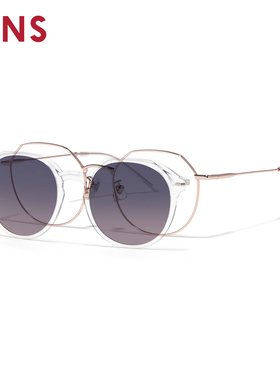 JINS睛姿近视太阳眼镜磁吸贴片偏光镜片墨镜可加配镜片LMF25S221