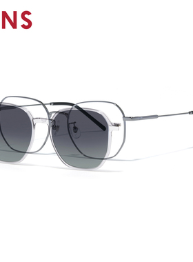 JINS睛姿近视太阳眼镜磁吸贴片偏光镜片墨镜可加配镜片LMF25S220