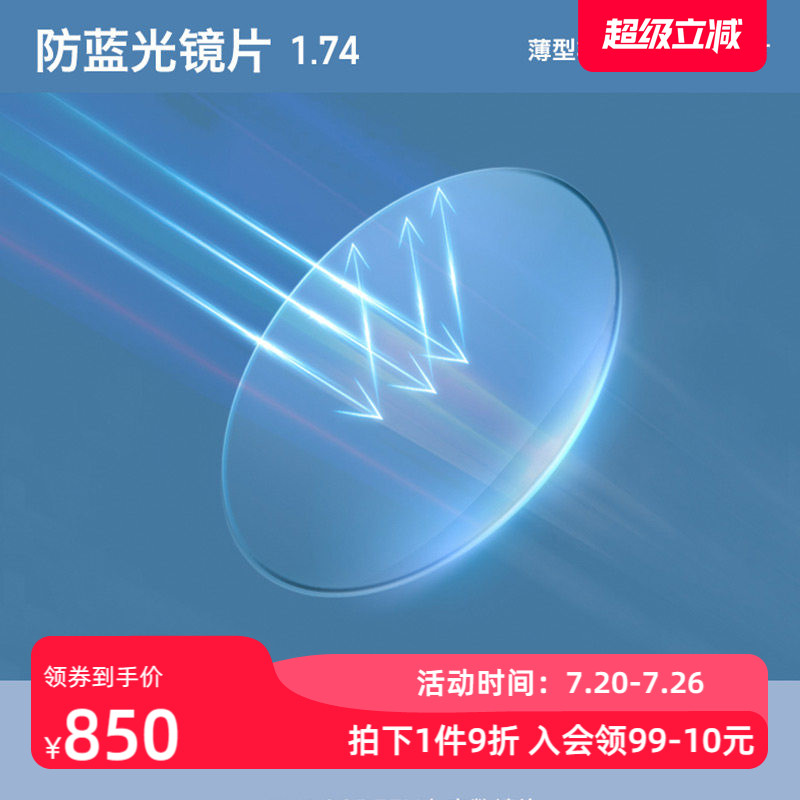 JINS睛姿近视眼镜升级1.74防蓝光镜片专用链接