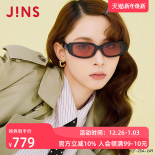 JINS睛姿太阳眼镜板材时尚 窄方框男女墨镜防紫外线UCF25A249