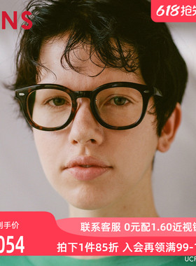 JINS睛姿近视镜CLASSIC复古板材框可加配防蓝光镜片 UCF25A222
