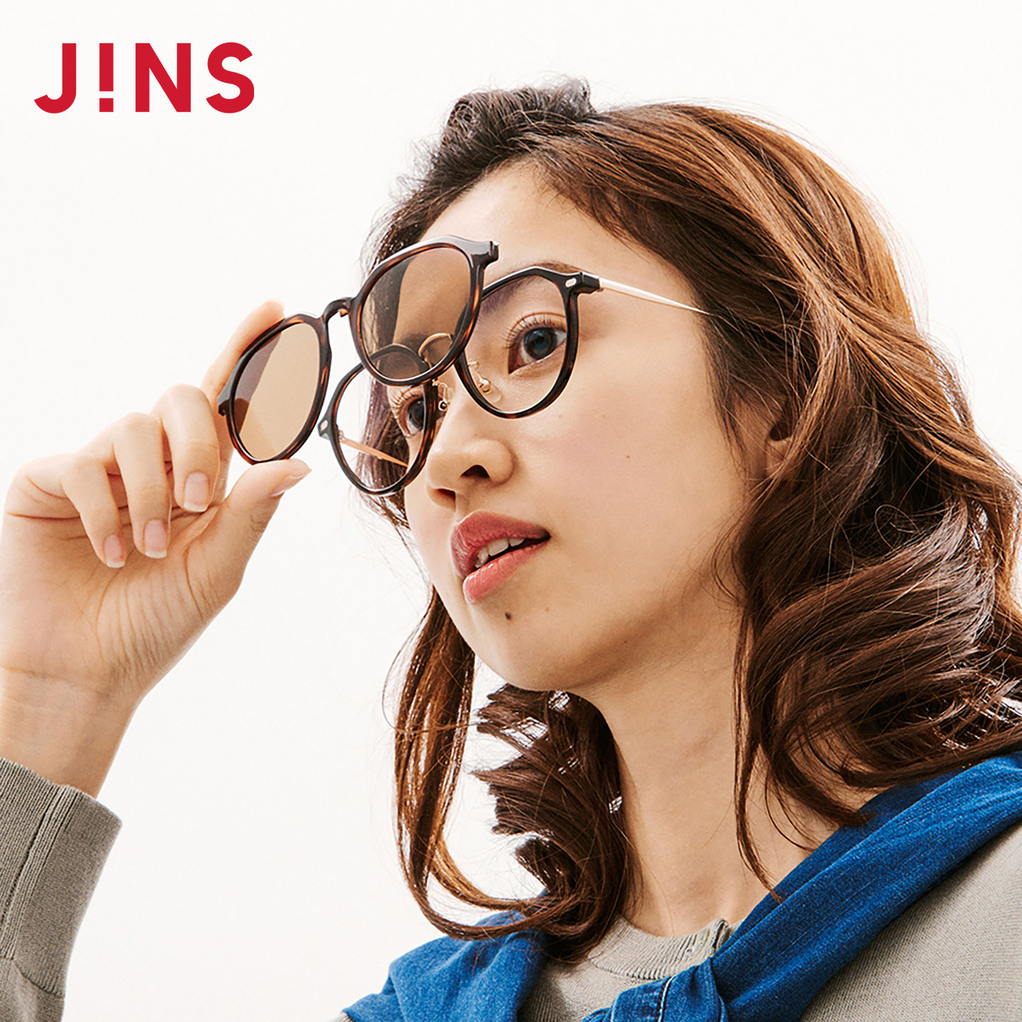 JINS偏光驾驶近视太阳镜磁吸墨镜