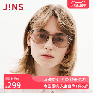 JINS睛姿太阳眼镜新品一体式鼻托复古防晒墨镜防紫外线URF26S093