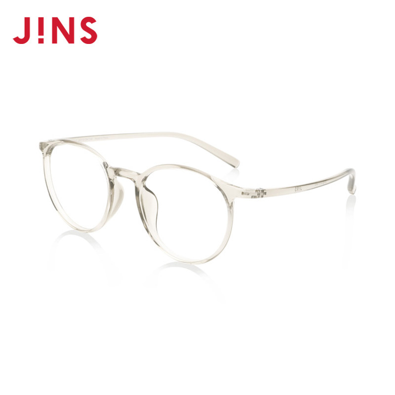 JINS睛姿女士TR90近视眼镜透明小圆镜框可加防蓝光镜片LRF