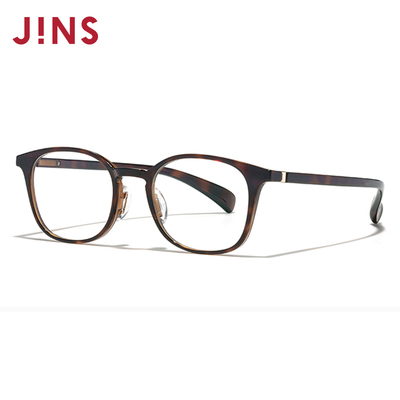 JINS睛姿近视眼镜360°系列复古轻量框可加配防蓝光镜片URF24S203