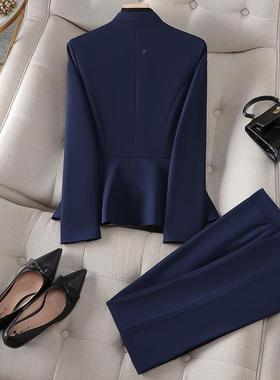 跨境尚新款职套装女20935空售楼时气质西装套裙美姐容师工作业服