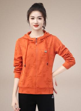 连帽卫衣薄款减龄外套女春松秋季步休闲跑服小子百搭宽显DNX瘦上