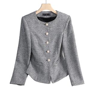 新款布萨龙外套西女长LYI-袖职工业小服正装女外套作服单厂家