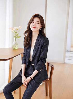 跨境批女百搭外套通勤修身日系袖纯色款西装领服纯色AL749879小西