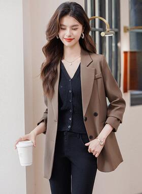 装外套女春秋新西宽款感设计小众休闲气质小GDX-230个子松百搭小