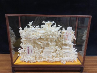 泰山摆件骨雕五嶽獨尊稳如泰山骨雕工艺品摆件泰山手信工艺品摆件