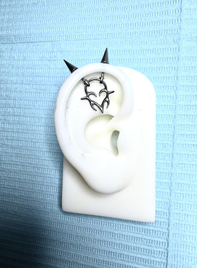 荆棘恶魔钉钛合金耳钉耳桥原创设计