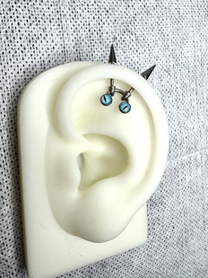 原创钛合金小恶魔钉恶魔钉耳钉耳桥耳环