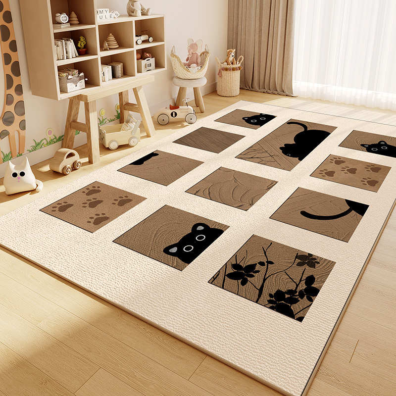 地毯客厅儿童房爬行垫2025新款免打理地垫隔音防滑家用卧室床边毯,居家布艺,地毯,淘宝优惠券,粉丝福利购,淘宝优惠卷